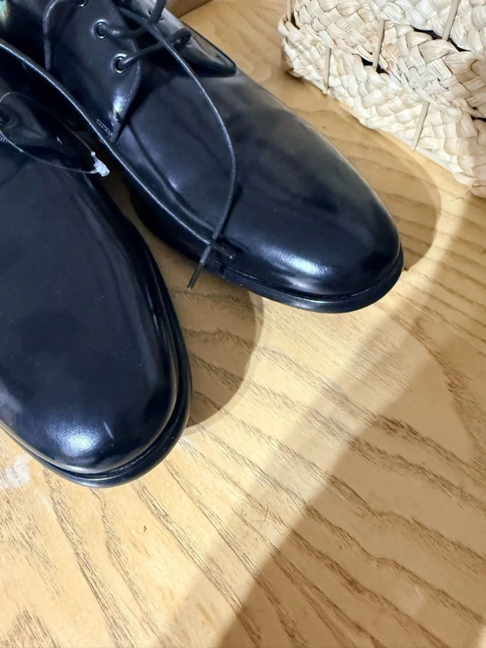 Dolce & Gabbana Black Leather Derby Shoes